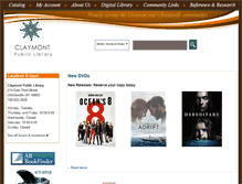 Tablet Screenshot of claymontlibrary.org